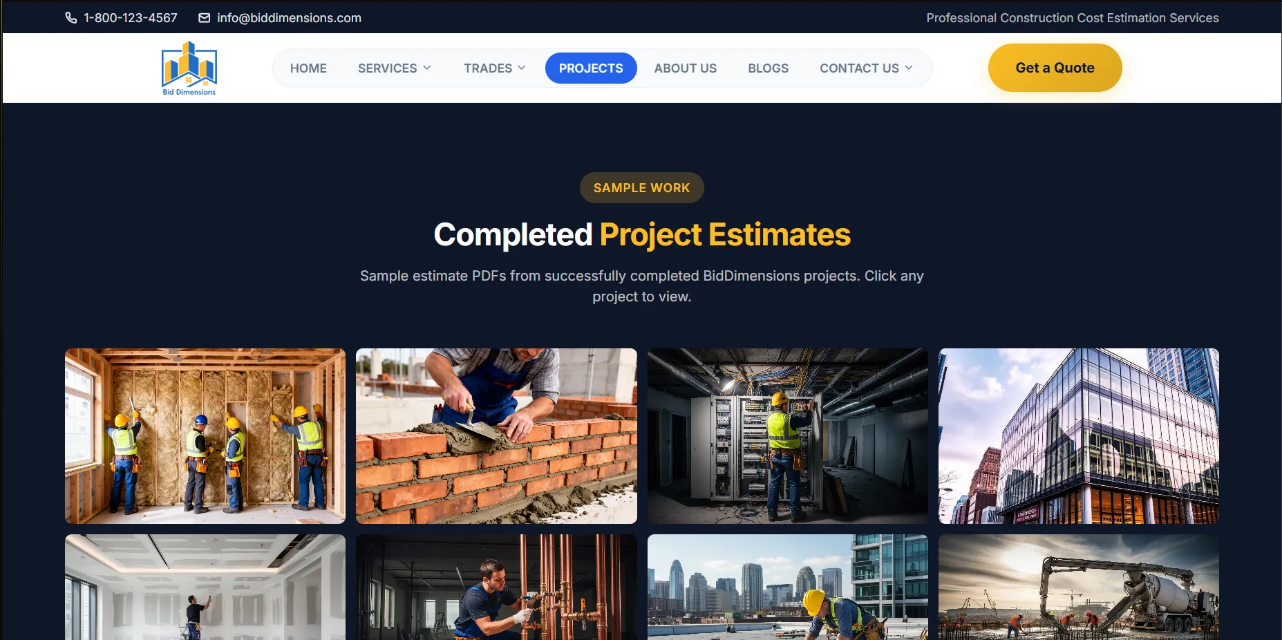 Completed Project Estimates