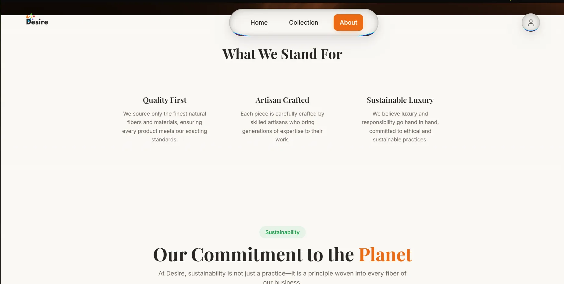 About Page - What We Stand For
