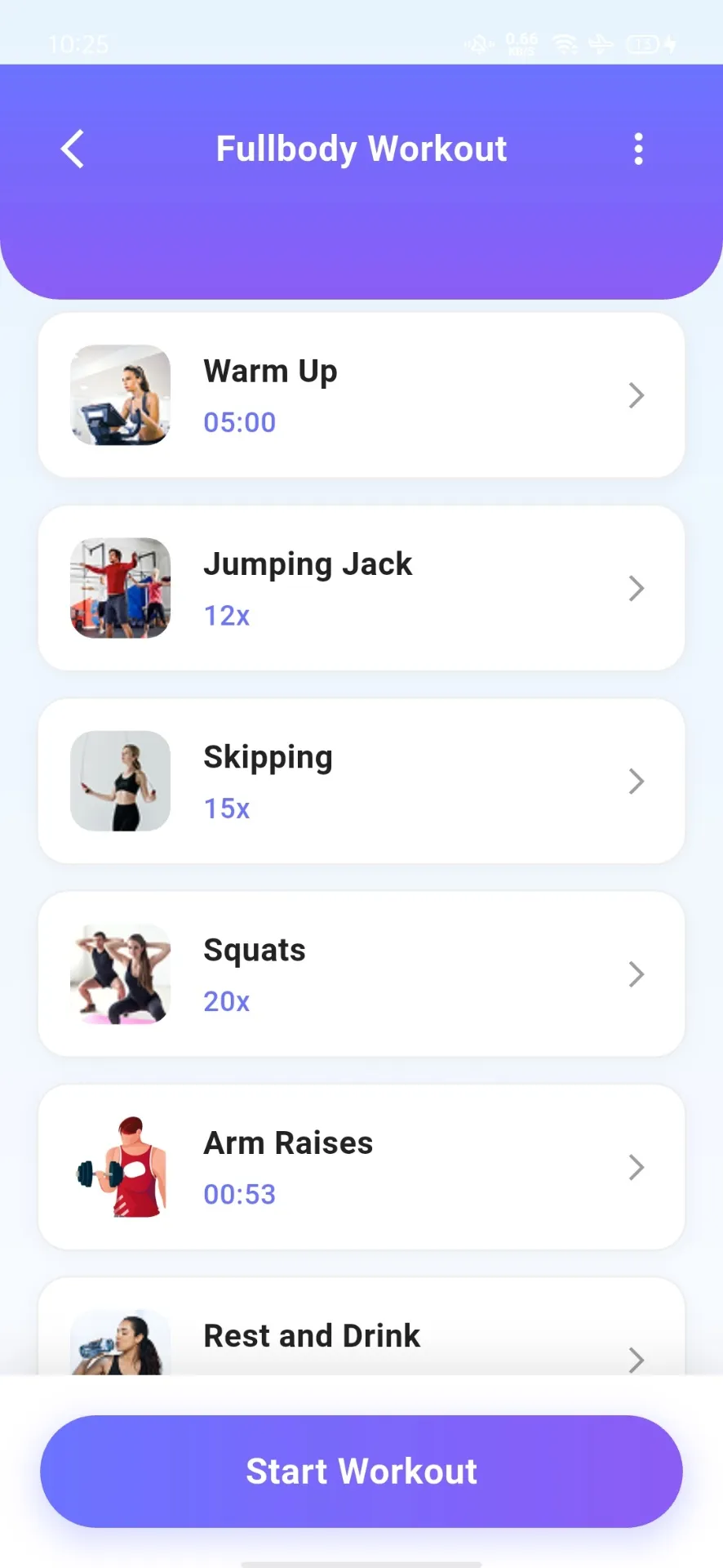 Fullbody Exercises List