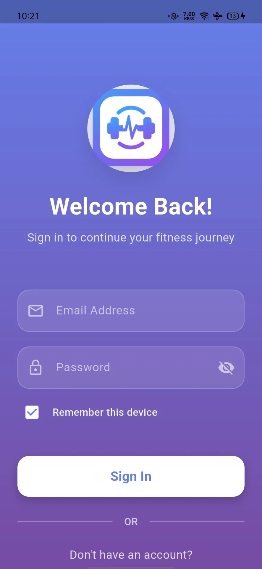 Login Screen