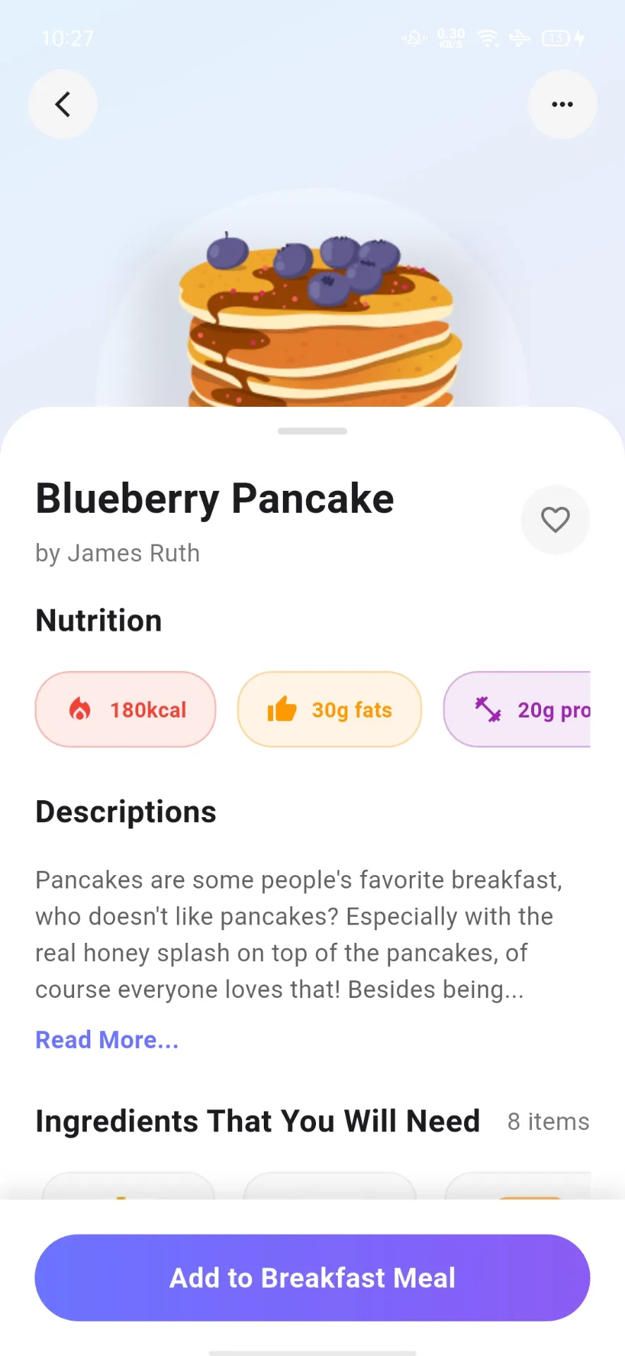Recipe Detail - Nutrition
