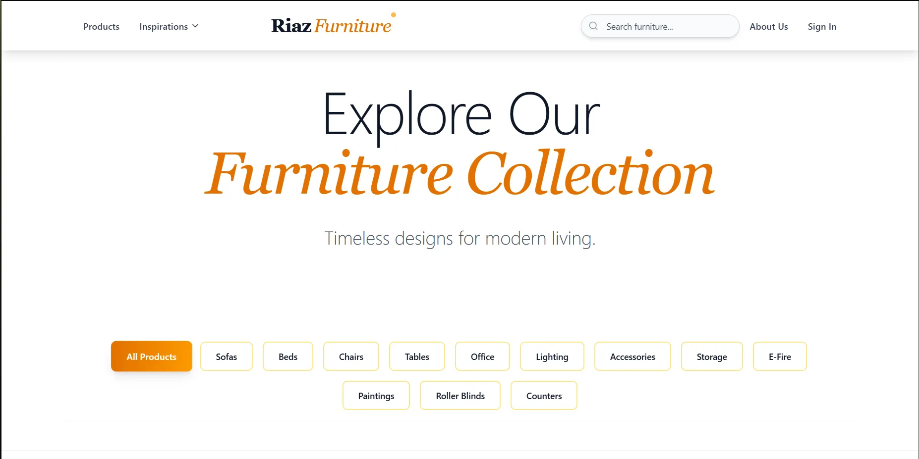 Products Page